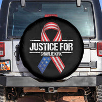 Justice For Charlie Kirk Spare Tire Cover Patriotic Tribute Human Rights Activist - Wonder Print Shop