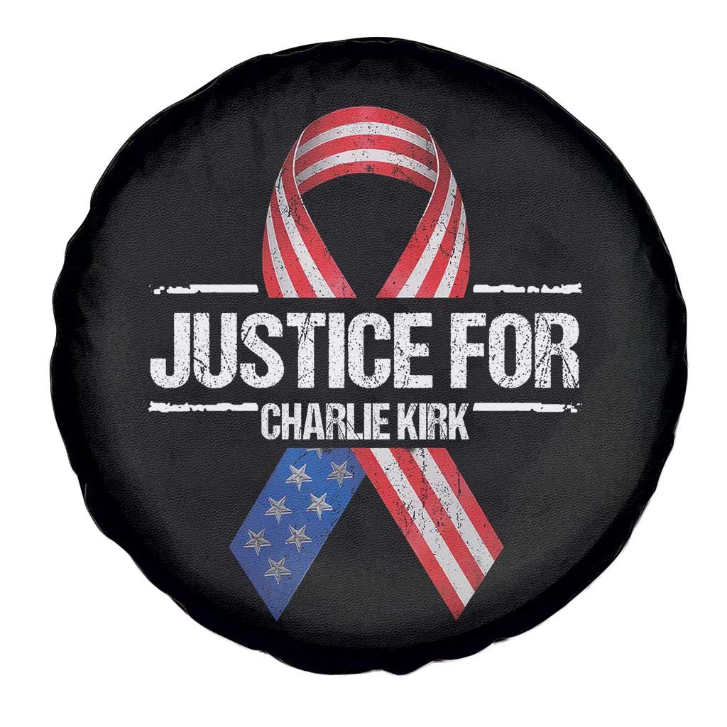 Justice For Charlie Kirk Spare Tire Cover Patriotic Tribute Human Rights Activist - Wonder Print Shop