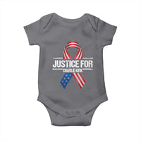 Justice For Charlie Kirk Baby Onesie Patriotic Tribute Human Rights Activist - Wonder Print Shop