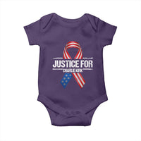 Justice For Charlie Kirk Baby Onesie Patriotic Tribute Human Rights Activist - Wonder Print Shop