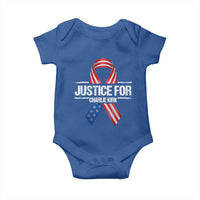 Justice For Charlie Kirk Baby Onesie Patriotic Tribute Human Rights Activist - Wonder Print Shop