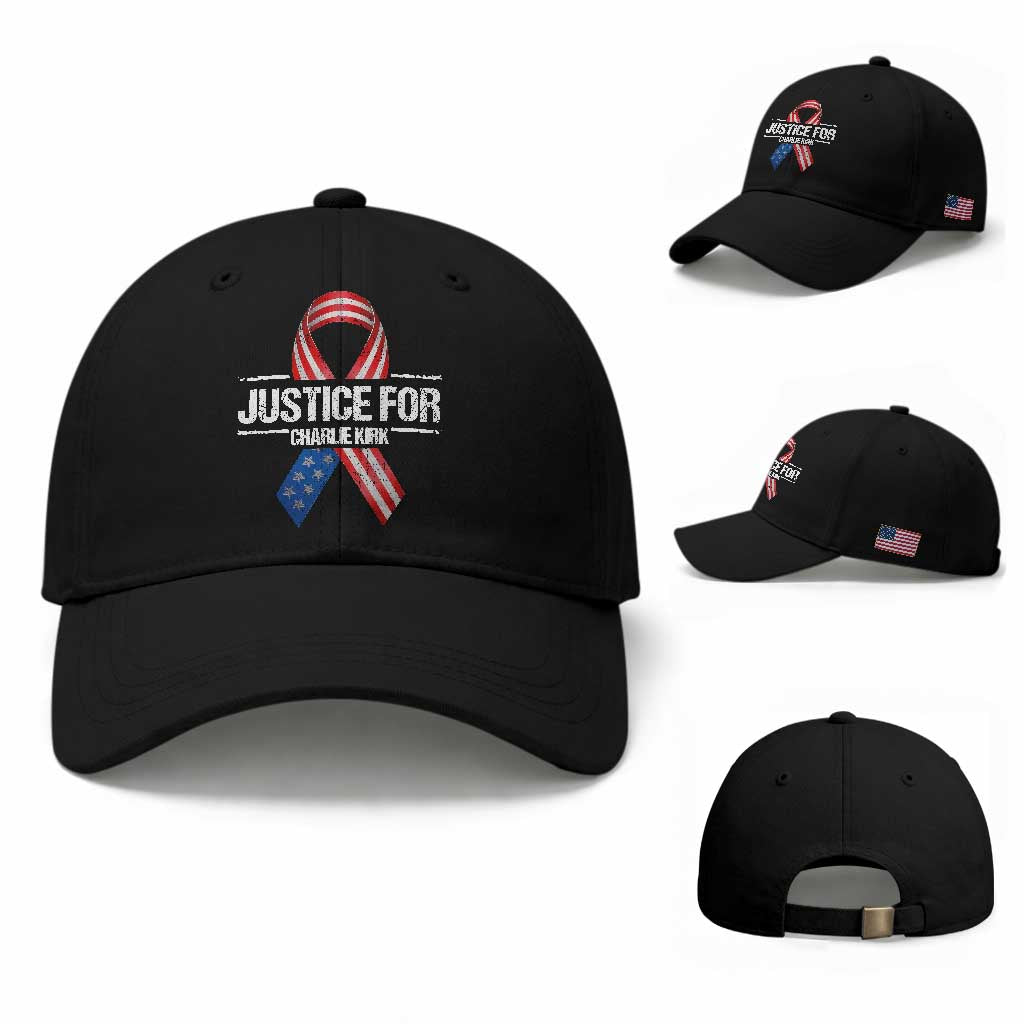 Justice For Charlie Kirk Baseball Cap Patriotic Tribute Human Rights Activist