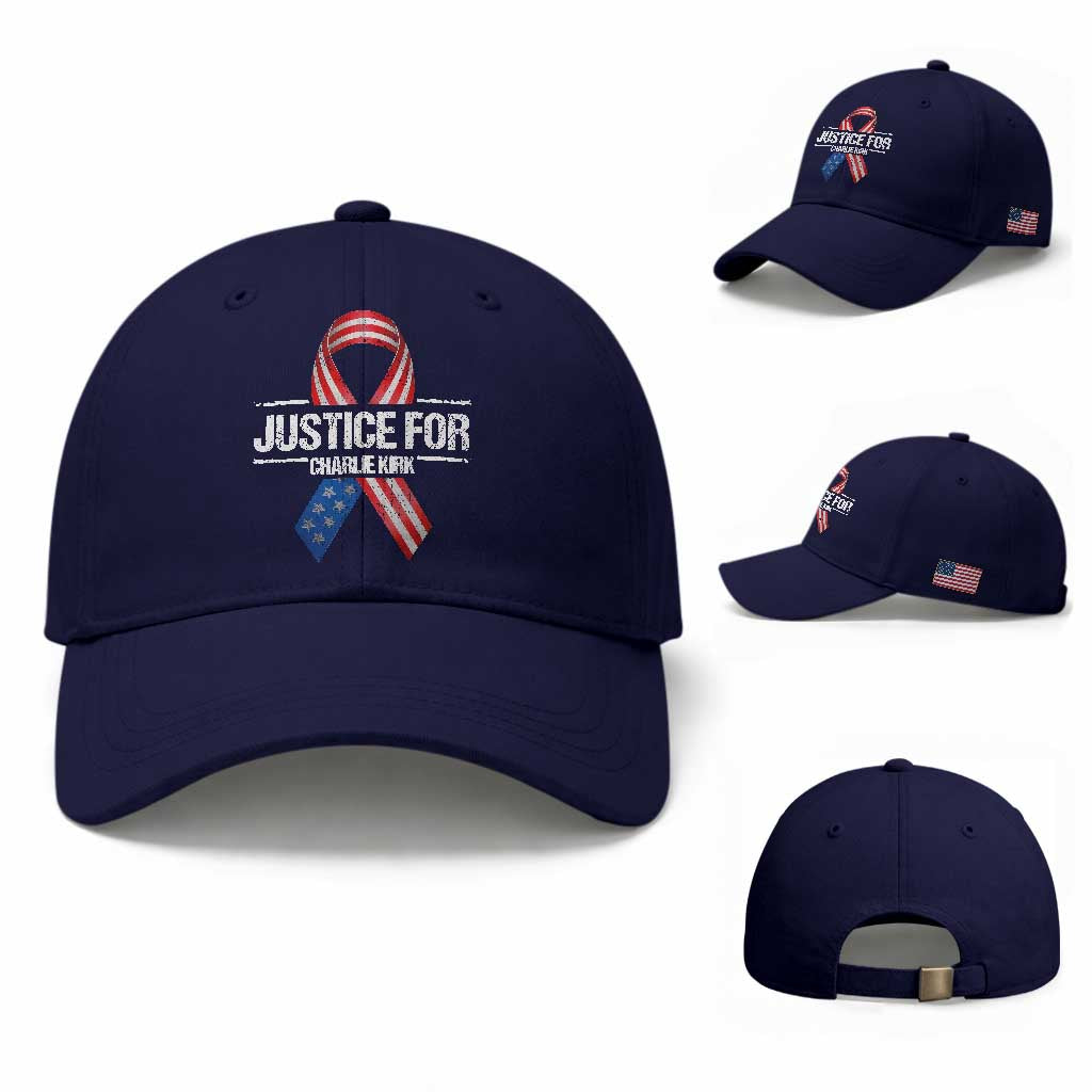 Justice For Charlie Kirk Baseball Cap Patriotic Tribute Human Rights Activist