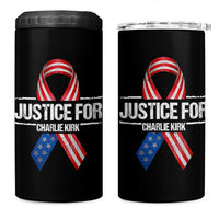 Justice For Charlie Kirk 4 in 1 Can Cooler Tumbler Patriotic Tribute Human Rights Activist - Wonder Print Shop