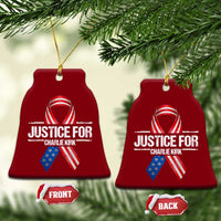 Justice For Charlie Kirk Ceramic Ornament Patriotic Tribute Human Rights Activist - Wonder Print Shop
