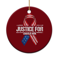 Justice For Charlie Kirk Ceramic Ornament Patriotic Tribute Human Rights Activist - Wonder Print Shop