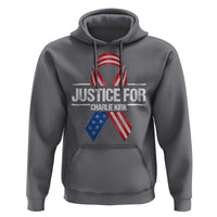 Justice For Charlie Kirk Hoodie Patriotic Tribute Human Rights Activist - Wonder Print Shop