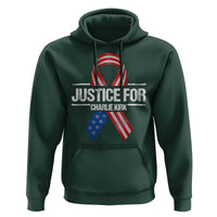 Justice For Charlie Kirk Hoodie Patriotic Tribute Human Rights Activist - Wonder Print Shop