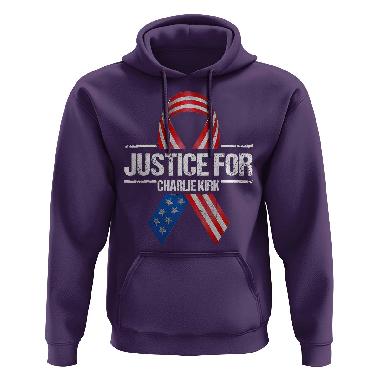 Justice For Charlie Kirk Hoodie Patriotic Tribute Human Rights Activist - Wonder Print Shop