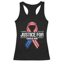 Justice For Charlie Kirk Racerback Tank Top Patriotic Tribute Human Rights Activist - Wonder Print Shop