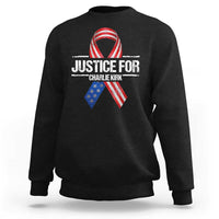Justice For Charlie Kirk Sweatshirt Patriotic Tribute Human Rights Activist - Wonder Print Shop