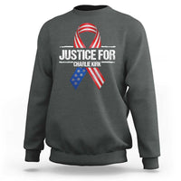 Justice For Charlie Kirk Sweatshirt Patriotic Tribute Human Rights Activist - Wonder Print Shop