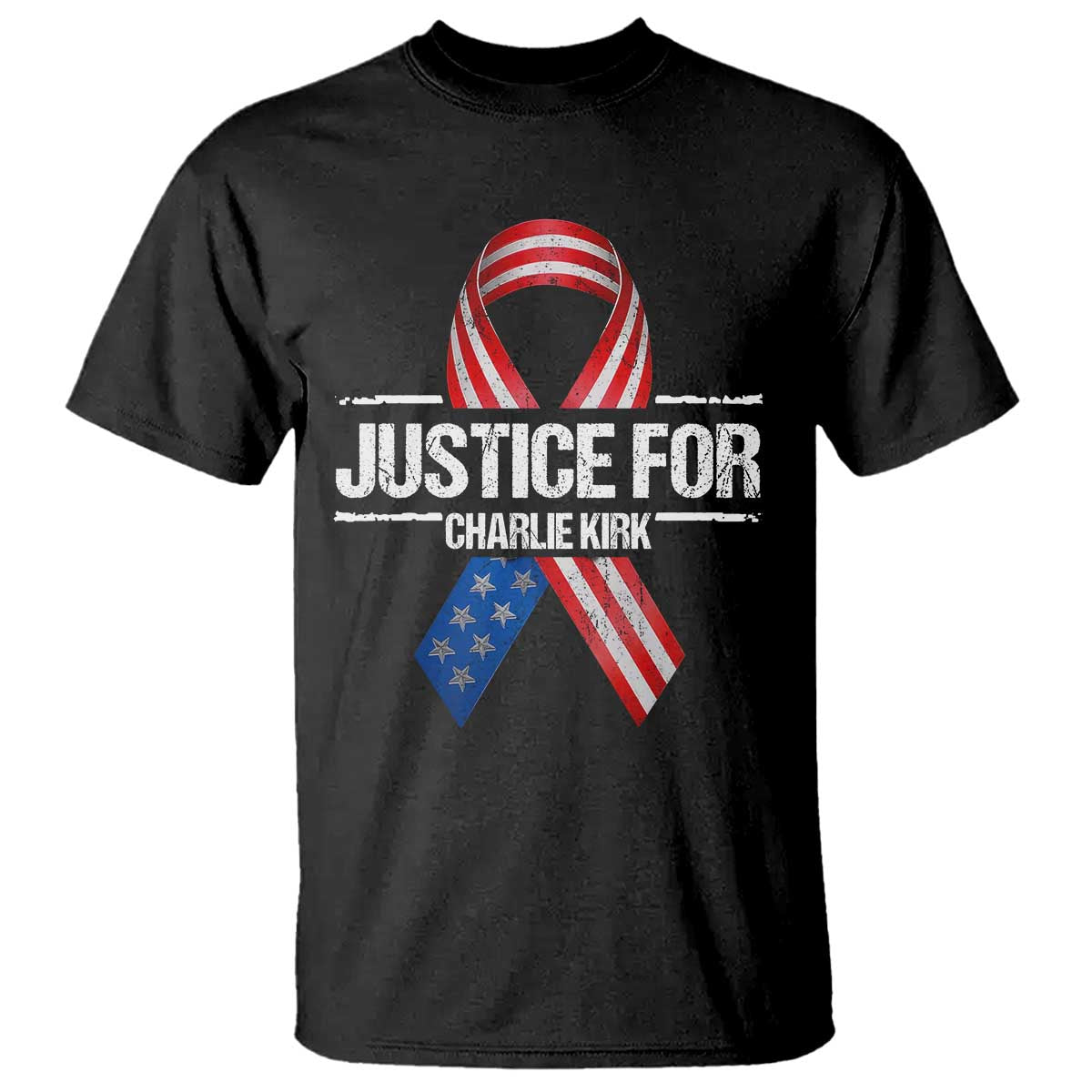 Justice For Charlie Kirk T Shirt Patriotic Tribute Human Rights Activist - Wonder Print Shop