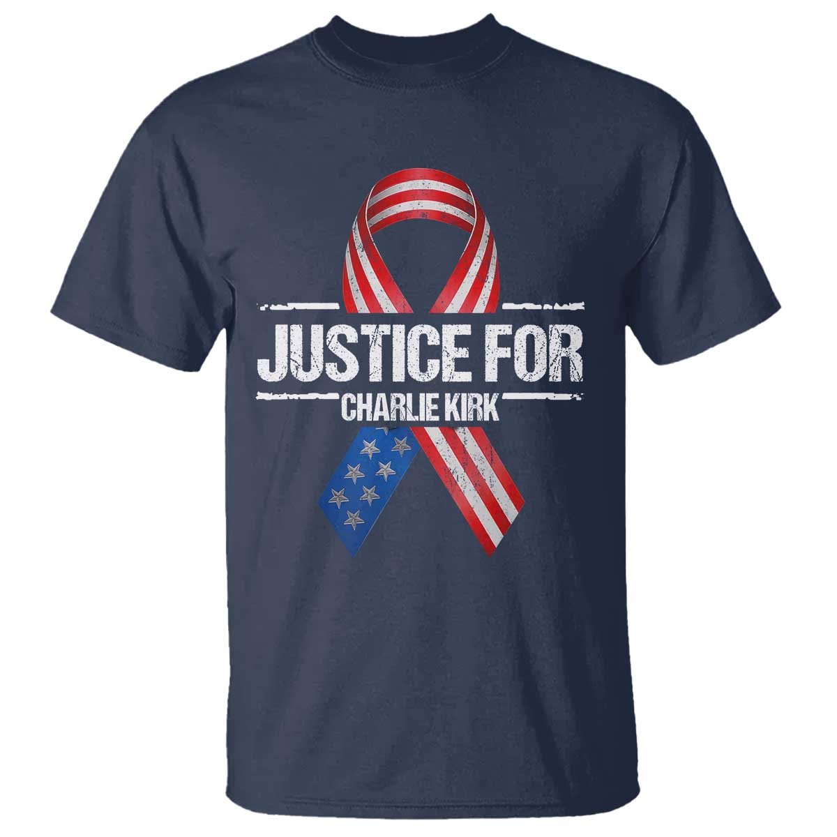 Justice For Charlie Kirk T Shirt Patriotic Tribute Human Rights Activist - Wonder Print Shop