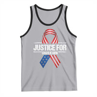 Justice For Charlie Kirk Tank Top Patriotic Tribute Human Rights Activist - Wonder Print Shop