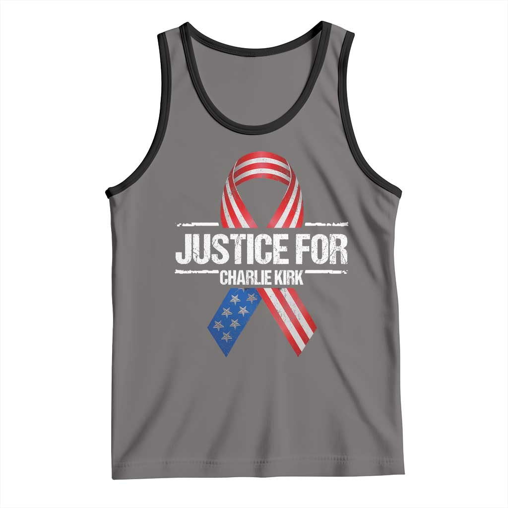 Justice For Charlie Kirk Tank Top Patriotic Tribute Human Rights Activist - Wonder Print Shop