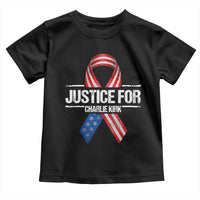 Justice For Charlie Kirk Toddler T Shirt Patriotic Tribute Human Rights Activist - Wonder Print Shop