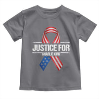 Justice For Charlie Kirk Toddler T Shirt Patriotic Tribute Human Rights Activist - Wonder Print Shop