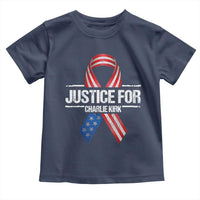 Justice For Charlie Kirk Toddler T Shirt Patriotic Tribute Human Rights Activist - Wonder Print Shop