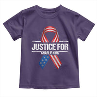 Justice For Charlie Kirk Toddler T Shirt Patriotic Tribute Human Rights Activist - Wonder Print Shop