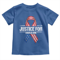 Justice For Charlie Kirk Toddler T Shirt Patriotic Tribute Human Rights Activist - Wonder Print Shop