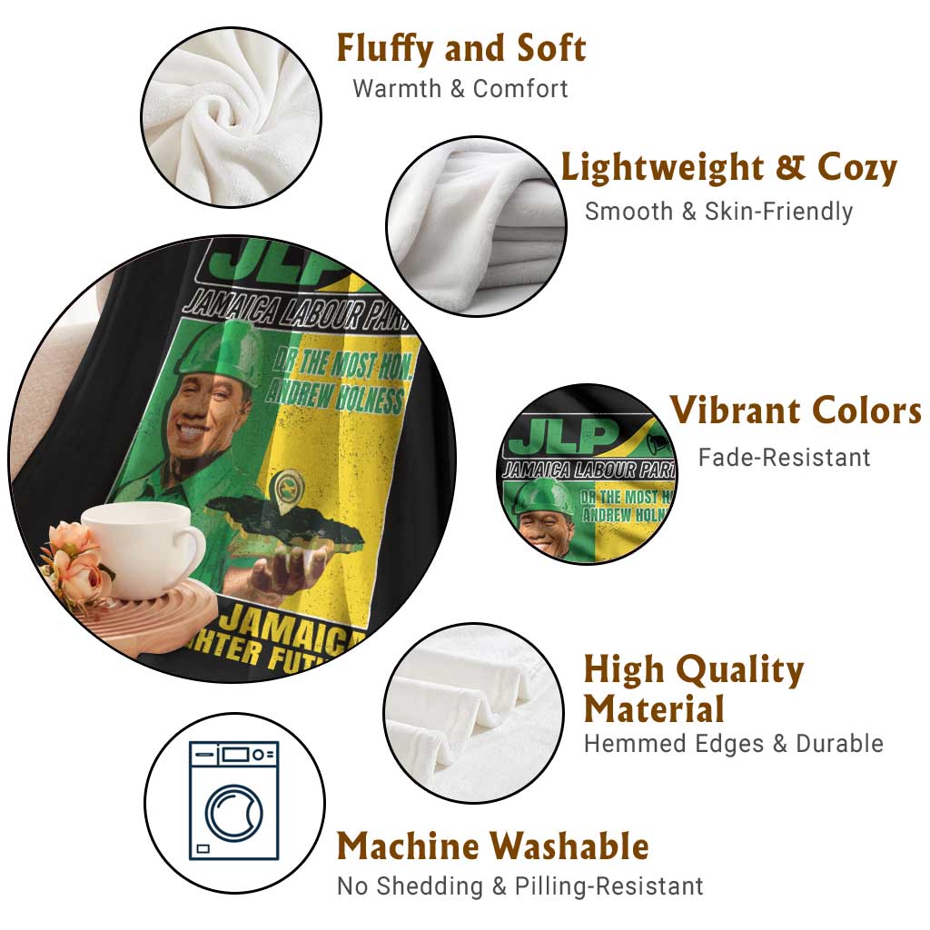 Andrew Holness Throw Blanket Building Jamaica For A Brighter Future Jamaica Labour Party - Wonder Print Shop