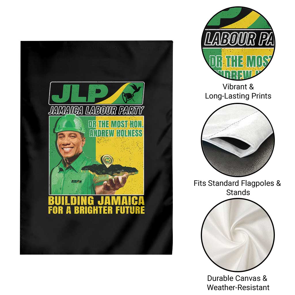 Andrew Holness Garden Flag Building Jamaica For A Brighter Future Jamaica Labour Party - Wonder Print Shop
