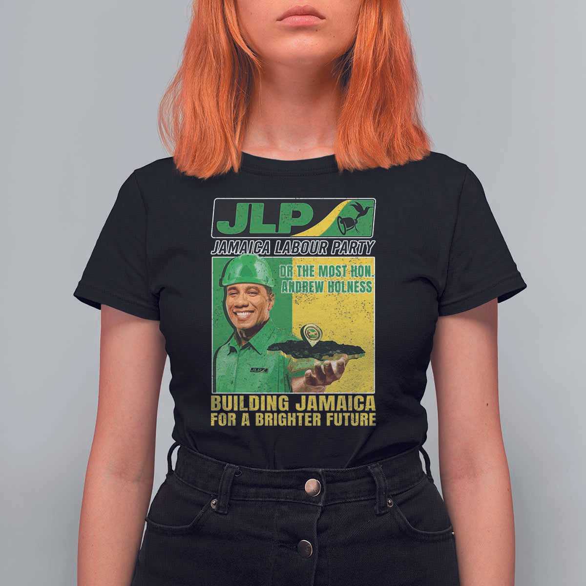 Andrew Holness T Shirt For Women Building Jamaica For A Brighter Future Jamaica Labour Party - Wonder Print Shop