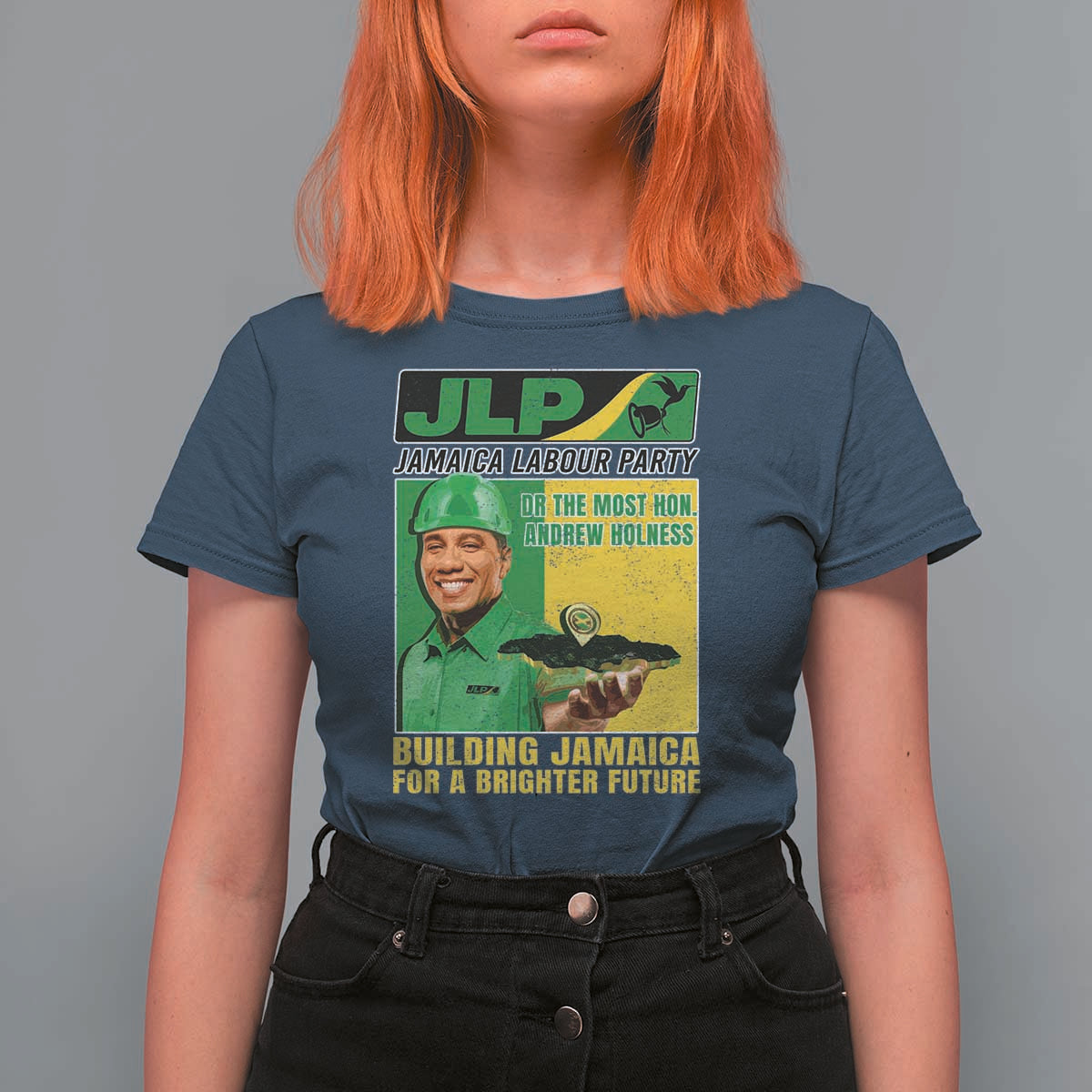 Andrew Holness T Shirt For Women Building Jamaica For A Brighter Future Jamaica Labour Party - Wonder Print Shop