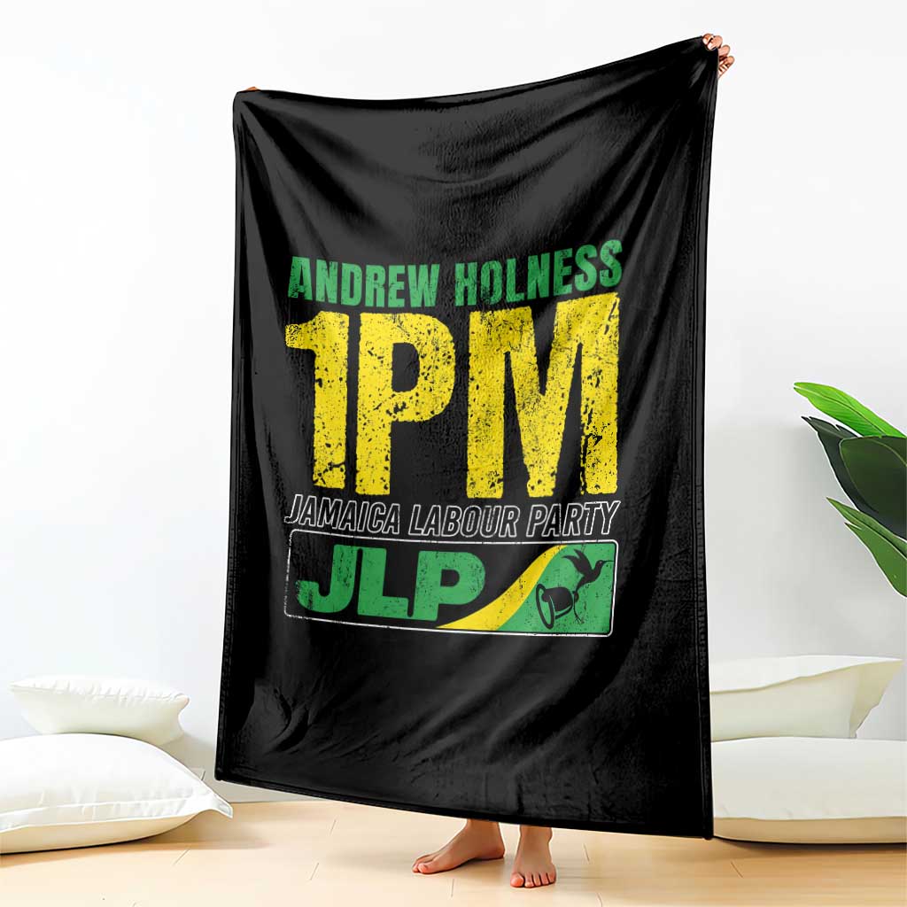 1PM Jamaica Andrew Holness Throw Blanket Jamaica Labour Party JPL Supporter - Wonder Print Shop