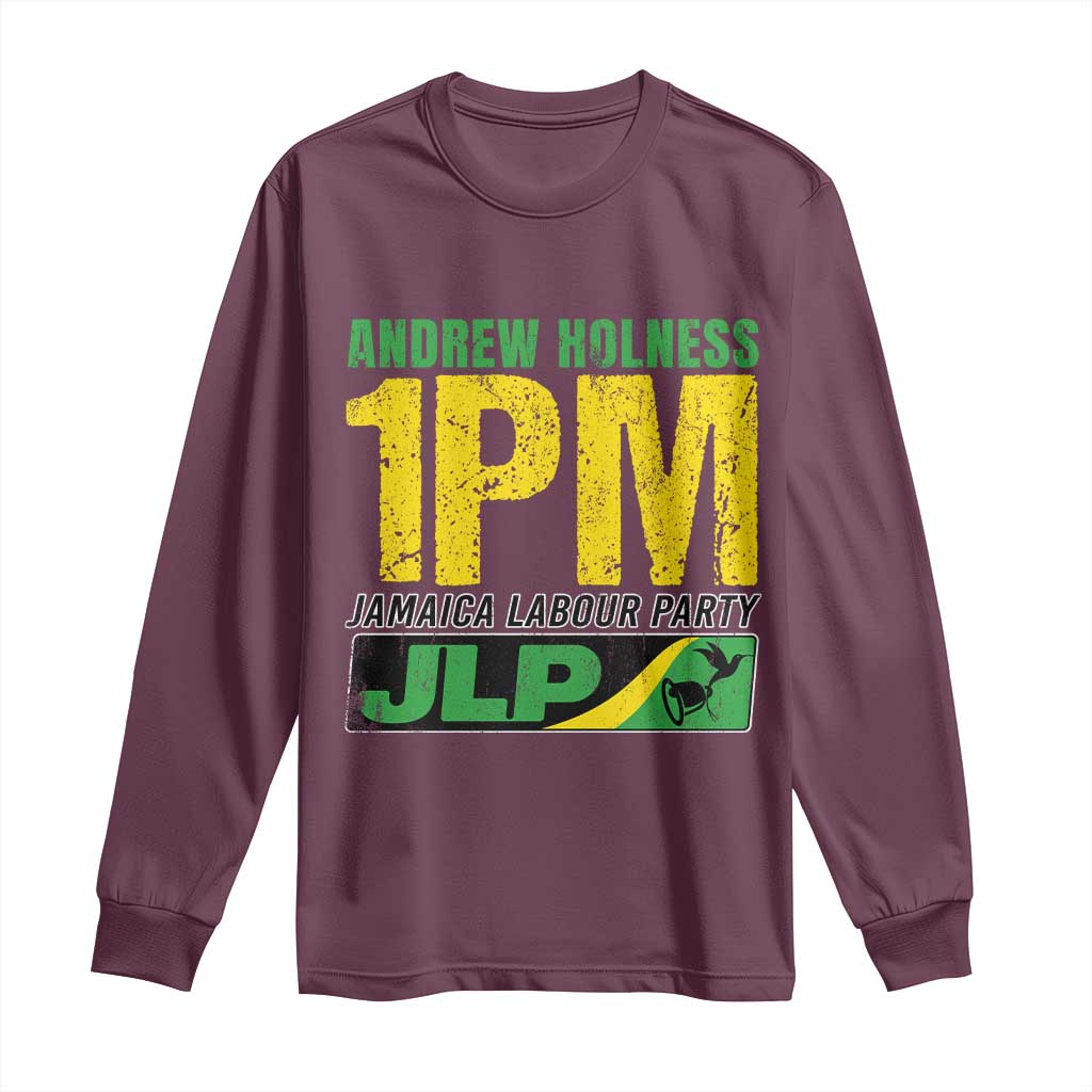 1PM Jamaica Andrew Holness Long Sleeve Shirt Jamaica Labour Party JPL Supporter - Wonder Print Shop