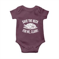 Funny Save The Neck For Me Clark Baby Onesie Vintage Turkey Thanksgiving Christmas Dinner - Wonder Print Shop
