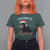 Funny Christmas Black Cat T Shirt For Women On The Naughty List And I Regret Nothing Candy Cane - Wonder Print Shop