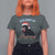 Funny Christmas Black Cat T Shirt For Women On The Naughty List And I Regret Nothing Candy Cane - Wonder Print Shop