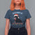 Funny Christmas Black Cat T Shirt For Women On The Naughty List And I Regret Nothing Candy Cane - Wonder Print Shop