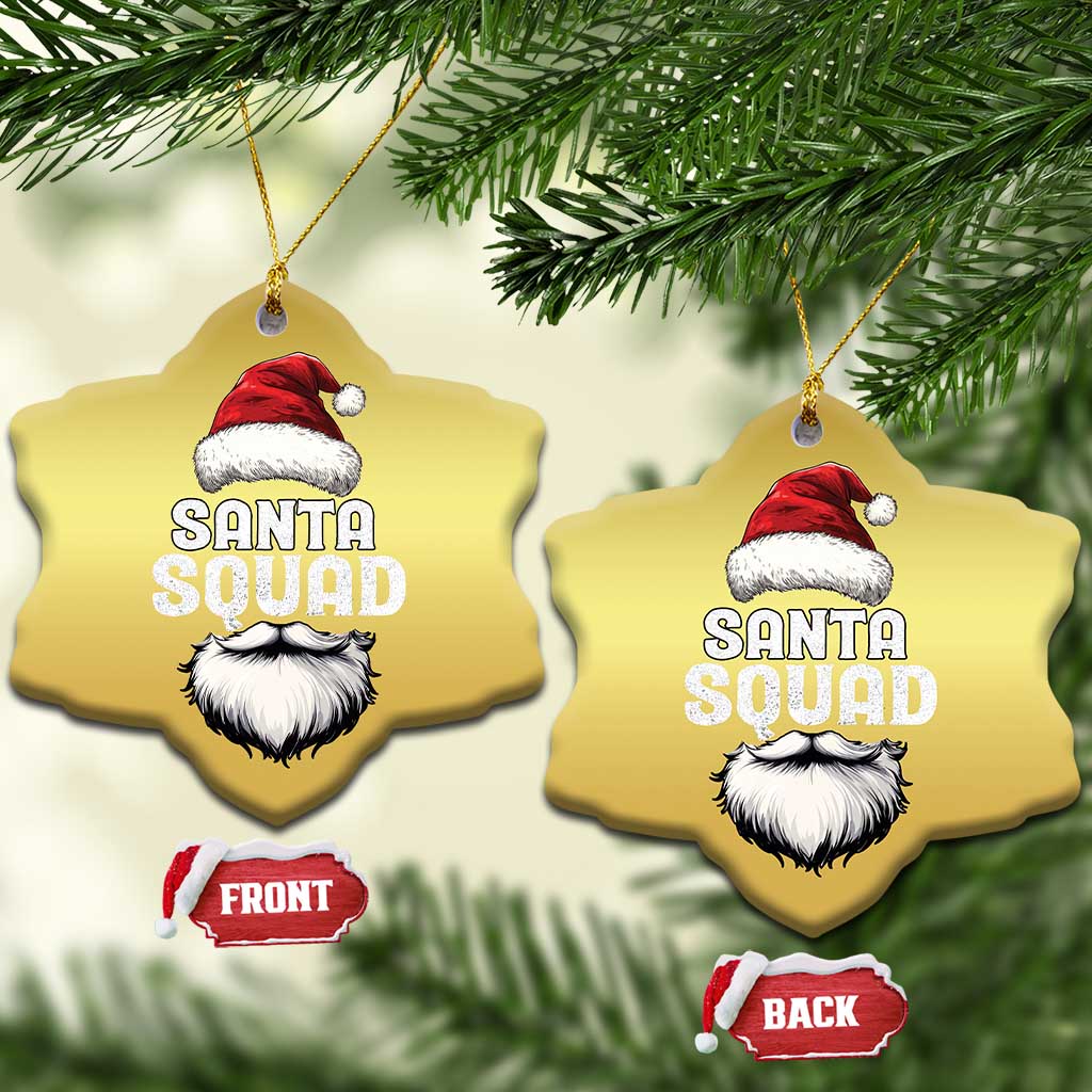 Funny Xmas Christmas Ornament Santa Squad Team Family Crew - Wonder Print Shop