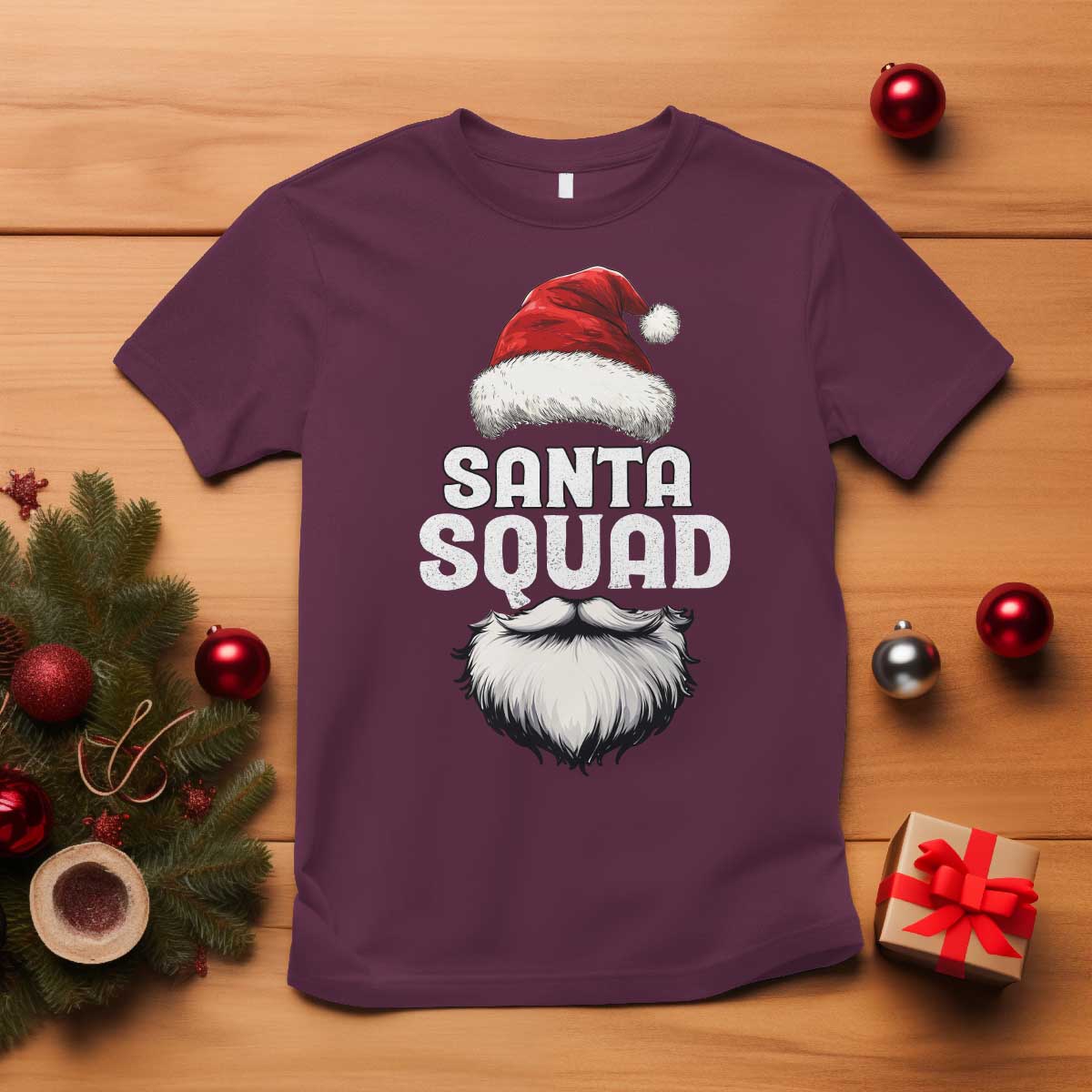 Funny Christmas T Shirt Santa Squad Xmas Team Family Matching - Wonder Print Shop