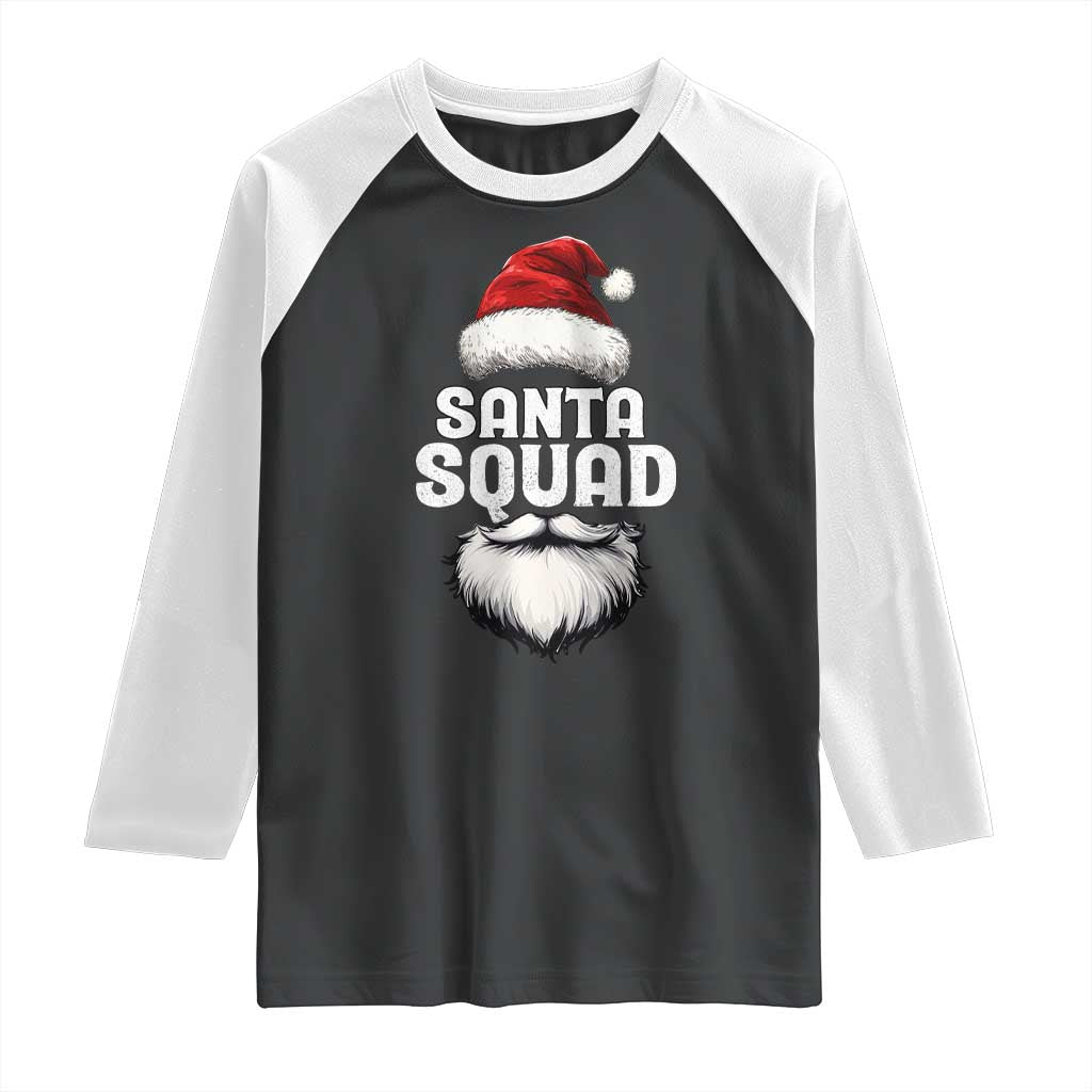 Funny Christmas Raglan Shirt Santa Squad Xmas Team Family Matching - Wonder Print Shop
