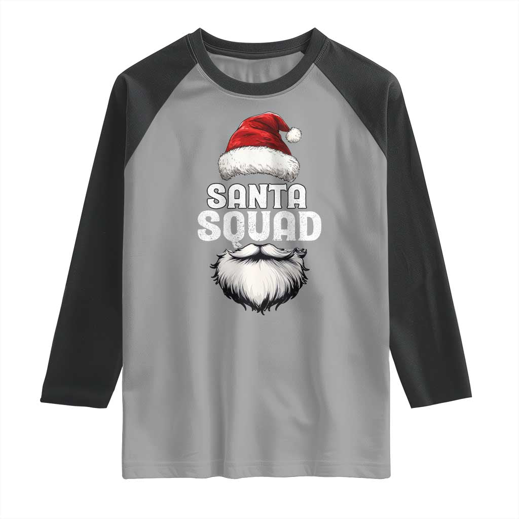Funny Christmas Raglan Shirt Santa Squad Xmas Team Family Matching - Wonder Print Shop
