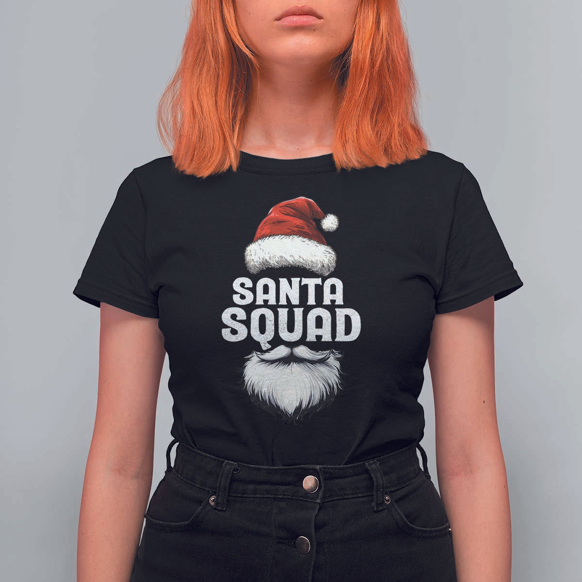 Funny Christmas T Shirt For Women Santa Squad Xmas Team Family Matching - Wonder Print Shop