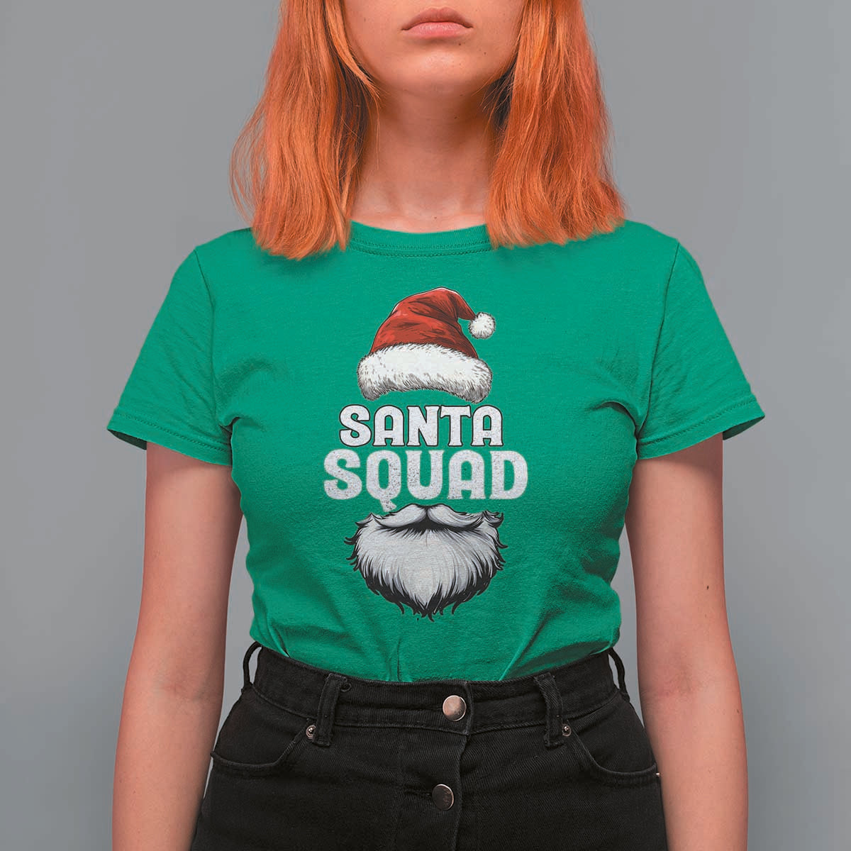 Funny Christmas T Shirt For Women Santa Squad Xmas Team Family Matching - Wonder Print Shop