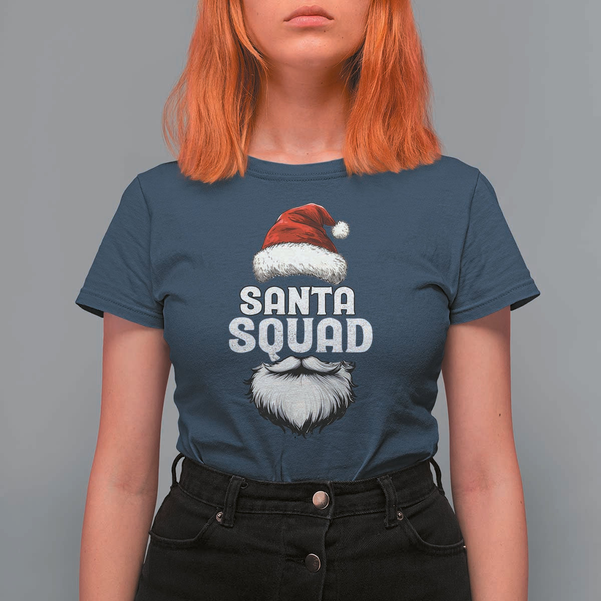 Funny Christmas T Shirt For Women Santa Squad Xmas Team Family Matching - Wonder Print Shop