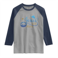 Jesus Is The Reason For The Season Raglan Shirt Nativity Scene - Wonder Print Shop