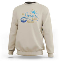 Jesus Is The Reason For The Season Sweatshirt Nativity Scene - Wonder Print Shop
