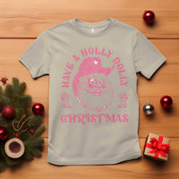 Western Xmas T Shirt Have A Holly Dolly Christmas Cowboy Santa - Wonder Print Shop