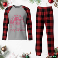 Western Xmas Plaid Pajama Set Have A Holly Dolly Cowboy Santa - Wonder Print Shop