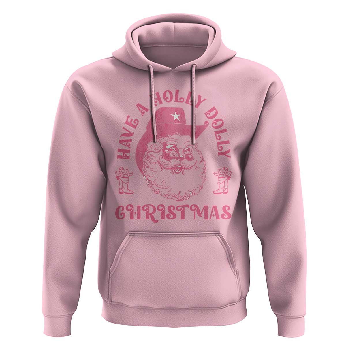 Western Xmas Hoodie Have A Holly Dolly Christmas Cowboy Santa TS11