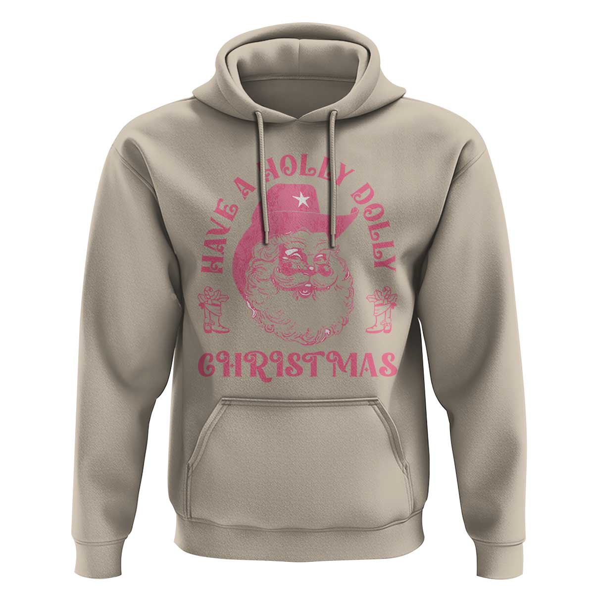 Western Xmas Hoodie Have A Holly Dolly Christmas Cowboy Santa TS11