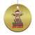 Funny Xmas Highland Cow Christmas Ornament Mooey Xmas Western Cow Santa Hat - Wonder Print Shop
