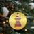 Funny Xmas Highland Cow Christmas Ornament Mooey Xmas Western Cow Santa Hat - Wonder Print Shop